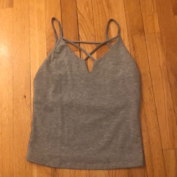 Tops - Grey crop top